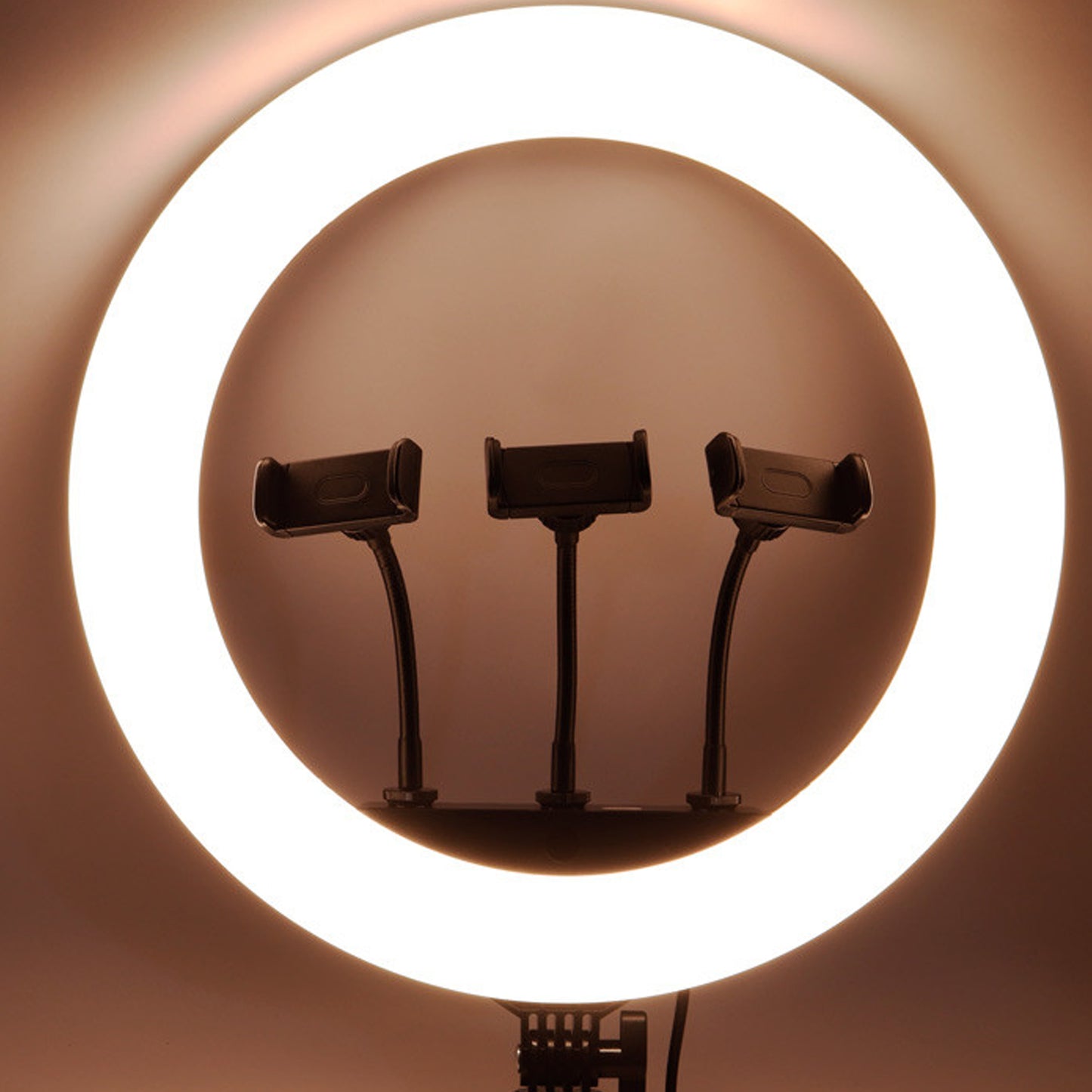 18 Inch Led Ring Light With 3 Colour Modes 3 Mobile Holders Remote Control (1 Set)
