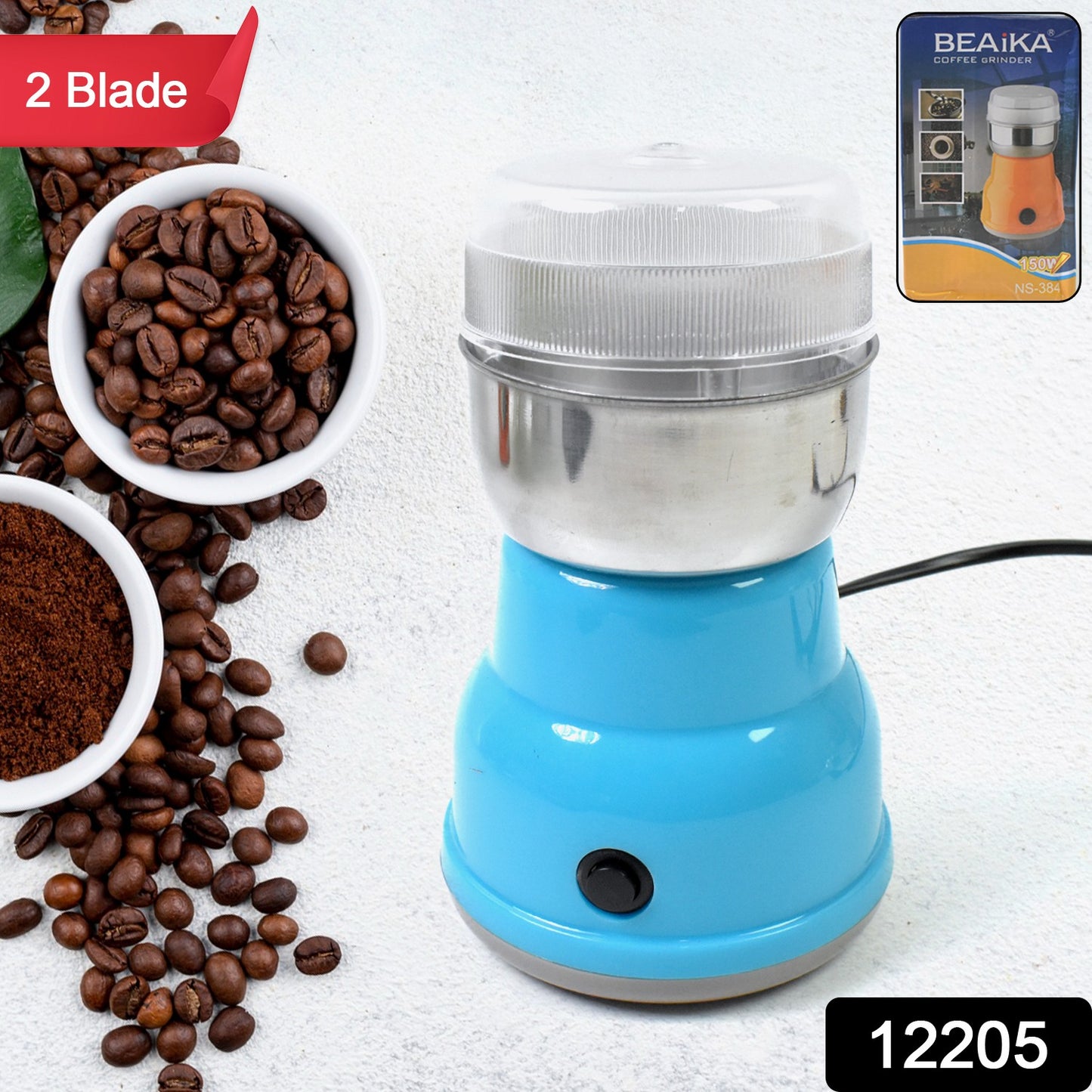 Multi Function Electric Small Food Grinder Grain Grinder (100-200w 2 Blade 1 Pc)