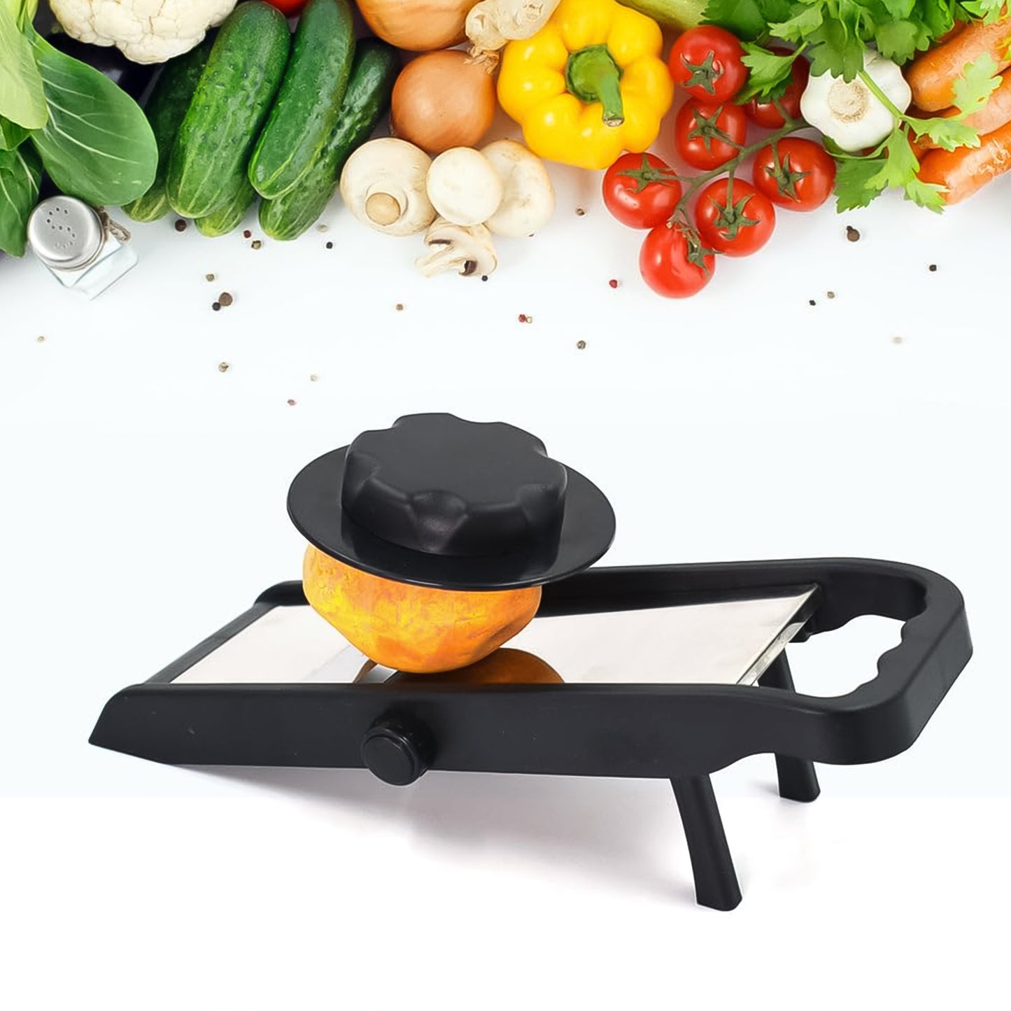 Adjustable Slicer Stainless Steel And Plastic Premium Multipurpose Potato Onion Slicer And Grater (1 Pc)