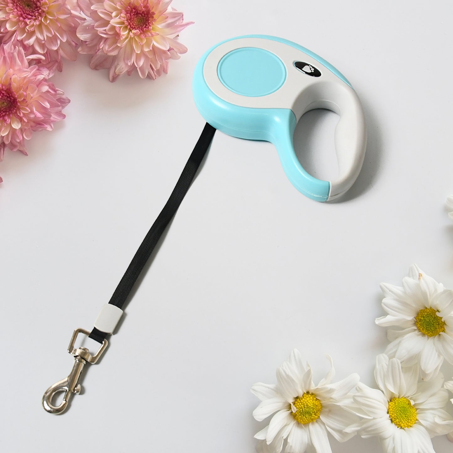 8519 Retractable Dog Leash Pet Walking Leash With Anti-slip Handle Strong Nylon Tape Tangle-free One-handed One Button Lock Release Suitable For Small Medium Dog Or Cat 16.5 Ft (5 M)