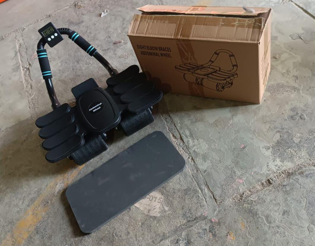 8 कोहनी समर्थन के साथ स्वचालित रिबाउंड पेट पहिया (1 पीसी)