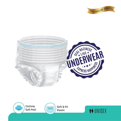 0962 Medium-large Senior Care Adult Pull Up Diaper Pants (Waist Size (70-115 Cm  28 -45 Inch) Adult Diapers  (Medium-large M-l10pc)